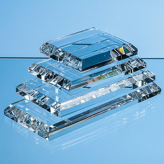 10cm x 7.5cm Clear Glass Base