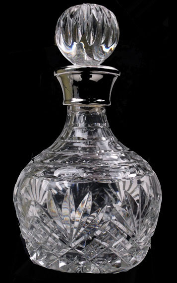 Brandy Decanter Westminster with Sterling Silver Collar